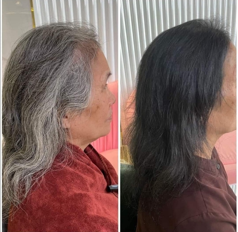 Dầu gội phủ bạc Việt Nam cho mái tóc đen tự nhiên